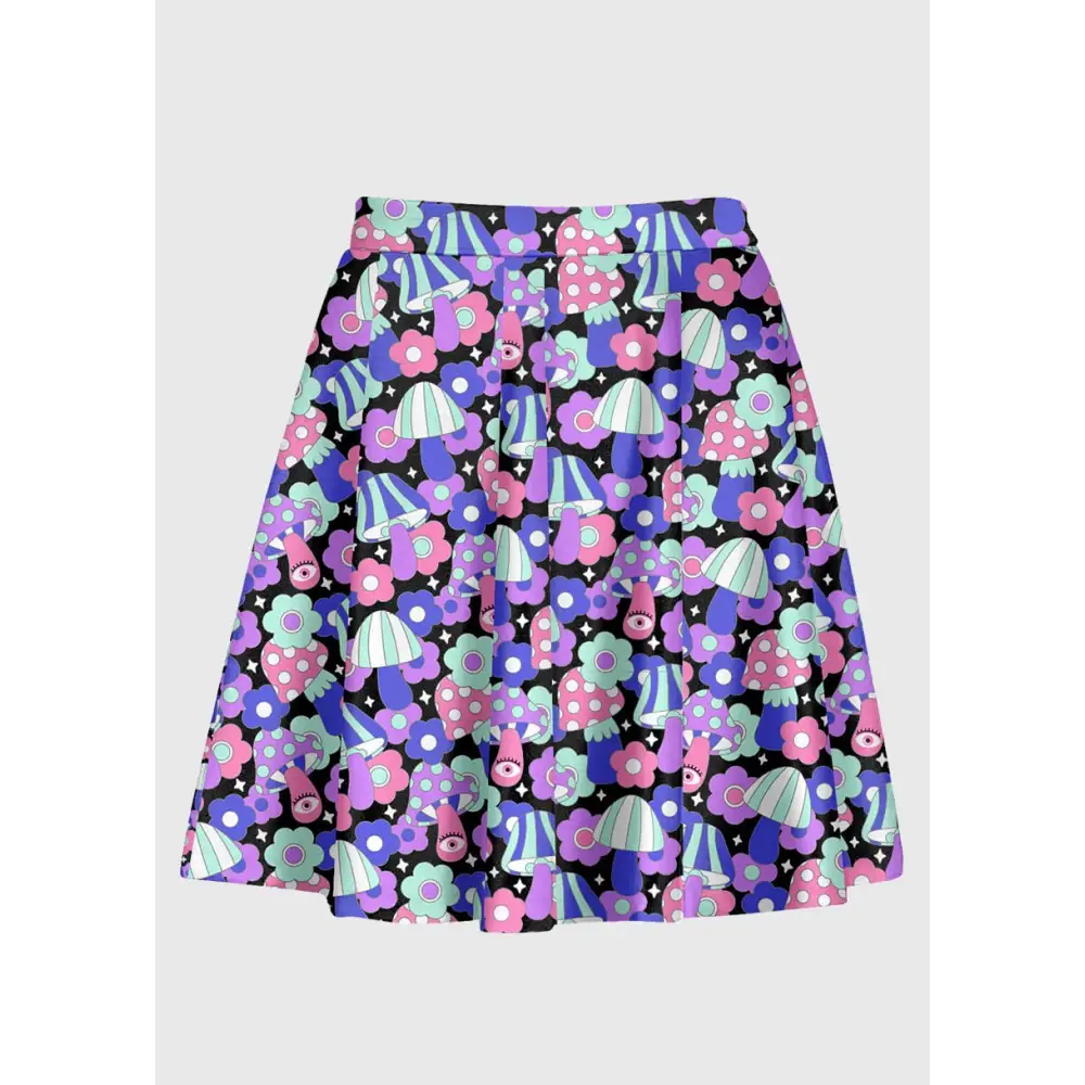 Groovy flower retro mushroom 60s skirt for a vintage vibe - s-l