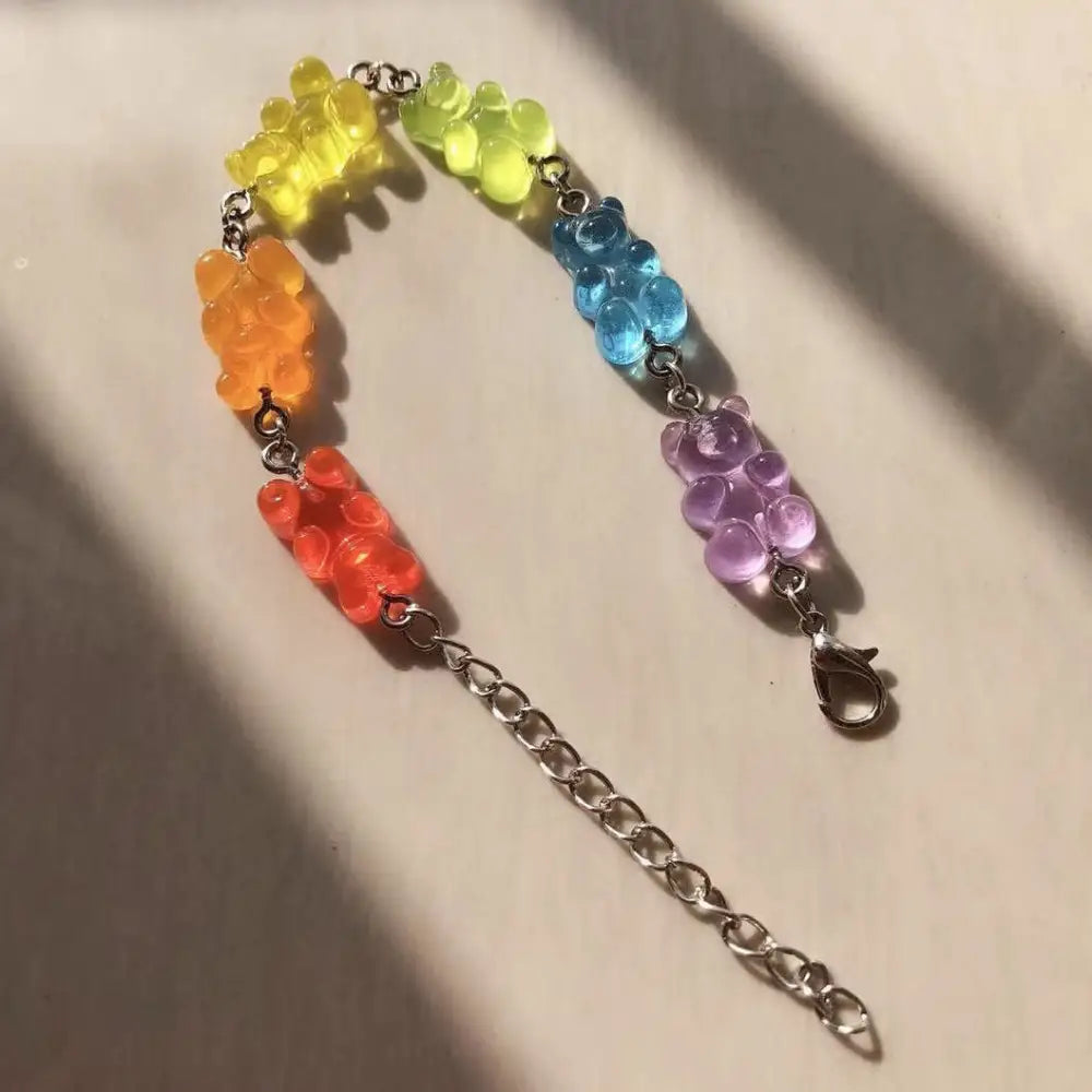 Gummy bear bracelet - adjustable - earrings