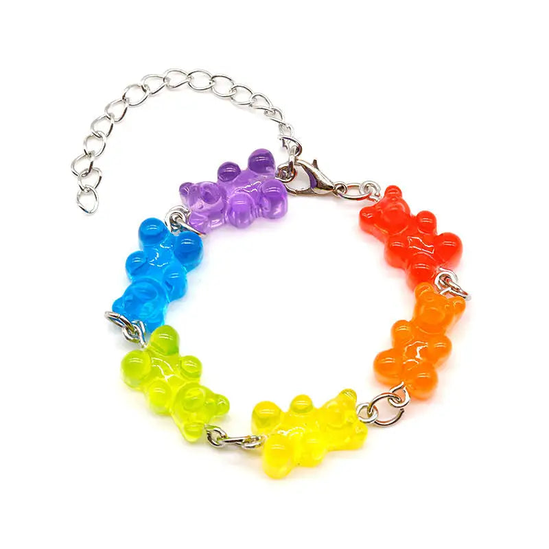 Gummy bear bracelet - adjustable - earrings