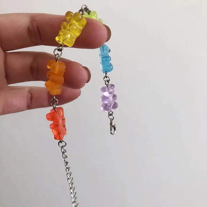 Gummy bear bracelet - adjustable - earrings