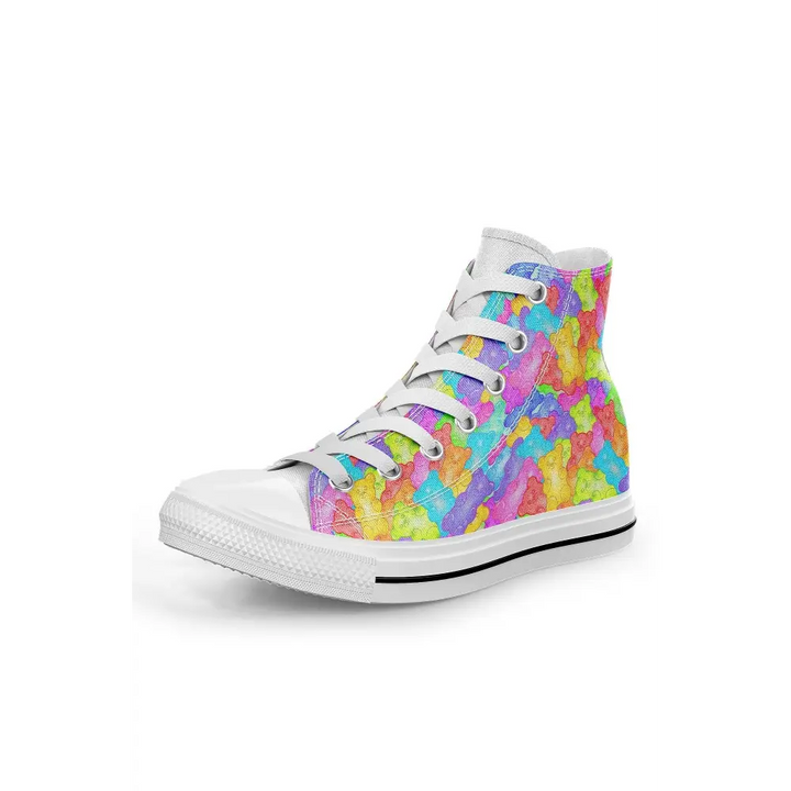 Gummy bear sneakers for a fun y2k style every day - us6 - men’s high top canvas shoes (017)