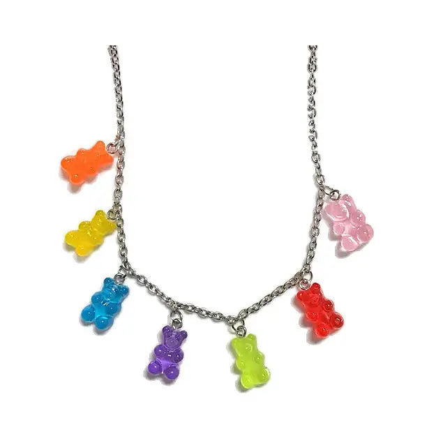 Gummy bear necklace - earrings