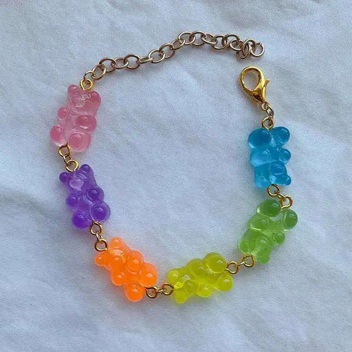 Gummy bear necklace - earrings