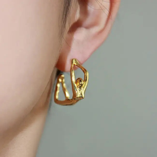 Y2k gymnast hoop earrings for a stylish aesthetic outfit - earrings