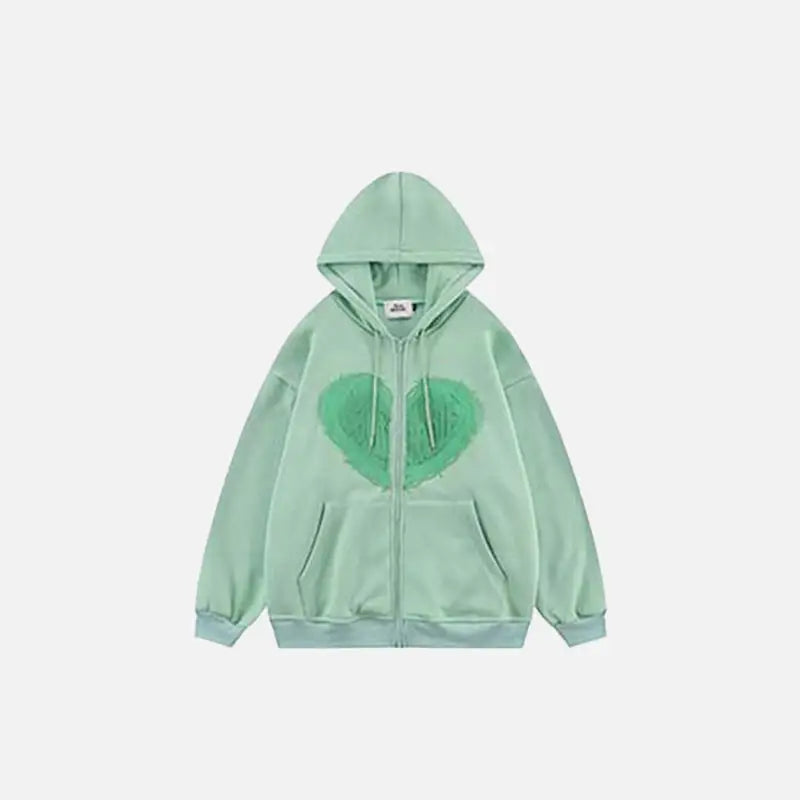 Hard love hoodie y2k - green / s - hoodies