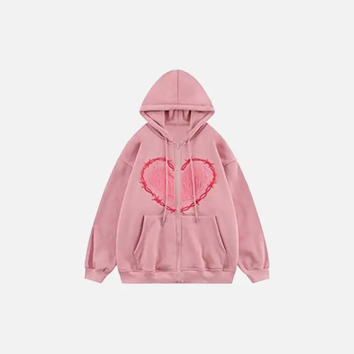 Hard love hoodie y2k - pink / s - hoodies