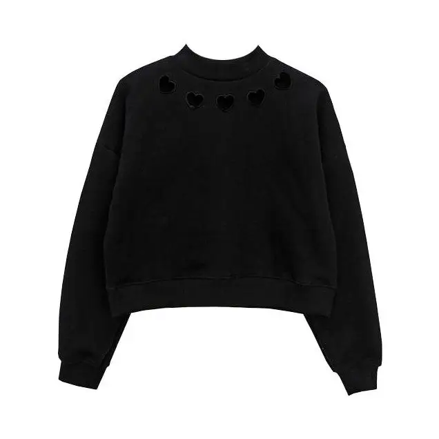 Heart cut out sweatshirt - sweatshirts