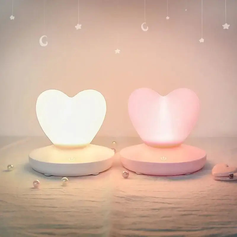 Y2k decor collection featuring heart lamp and led clips