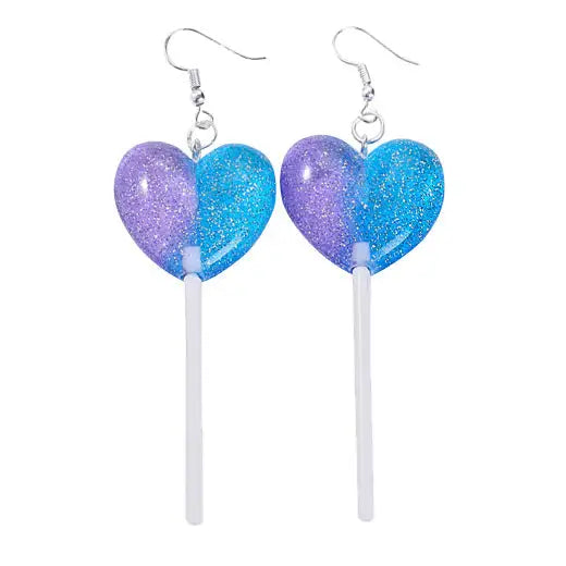 Heart lollipop earrings - earrings