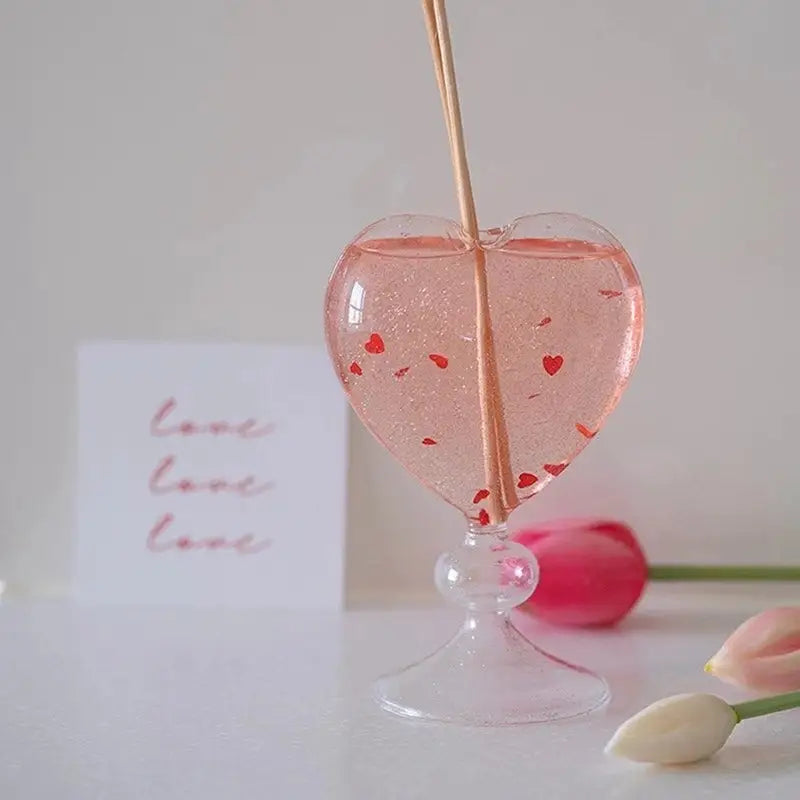 Aesthetic heart shape vase for vintage room decor