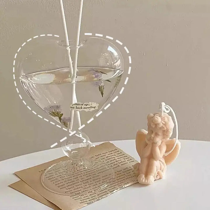 Aesthetic heart shape vase for vintage room decor