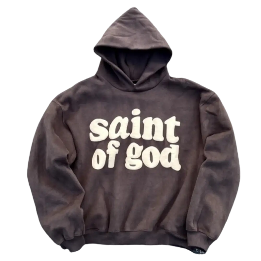 High quality saint of god 400gsm hoodie y2k - washed grey / s