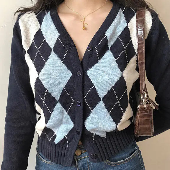 High school crush cardigan - fre size / blue