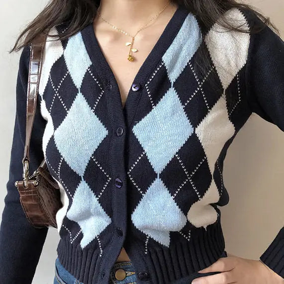 High school crush cardigan - fre size / blue