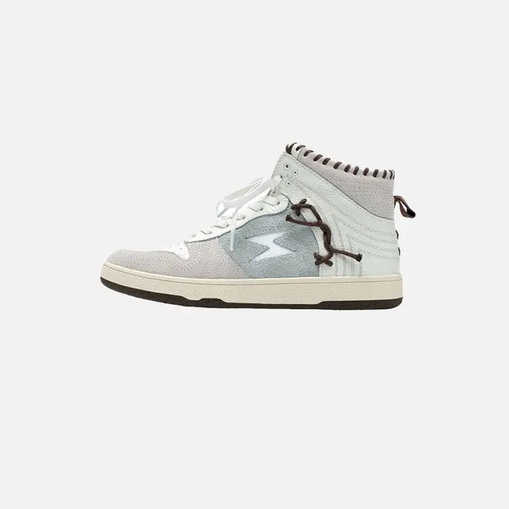 Y2k high top sneakers made with quality materials - sky blue / 36