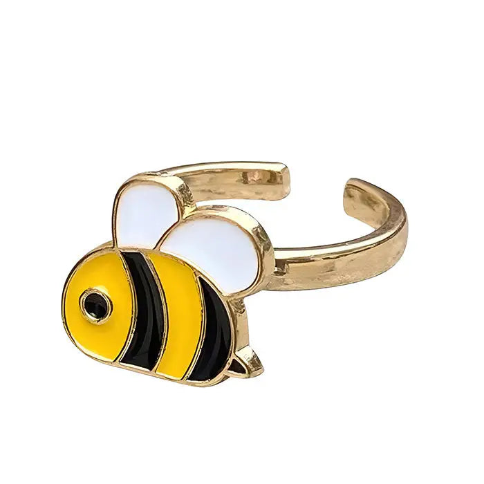 Y2k honey bee fidget ring with free spinning design - ring