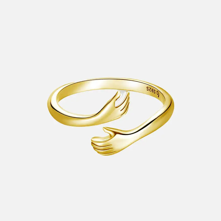 Bague câlin y2k en argent sterling 925 - gold - rings