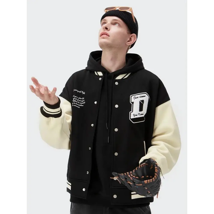 I don’t give damn baseball varsity jacket - black / s