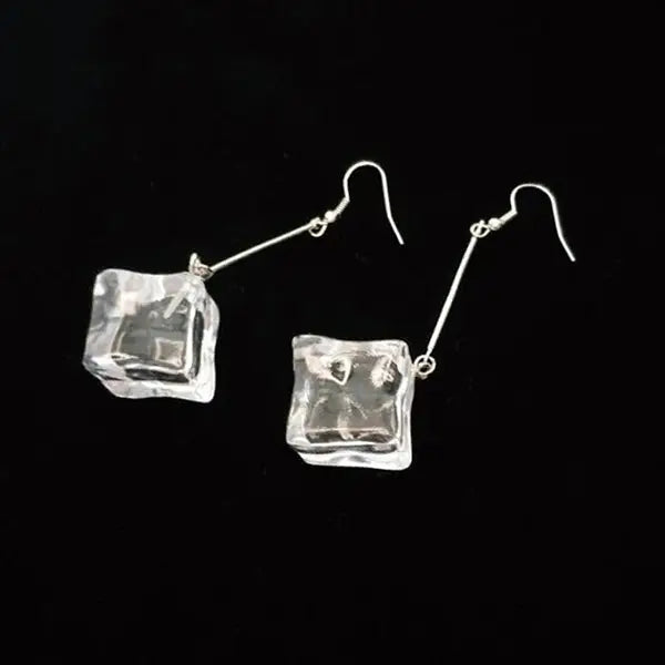 Ice cube drop earrings - earrings