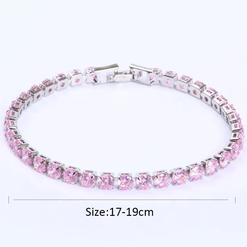 Iced crystal zirconia bracelets y2k
