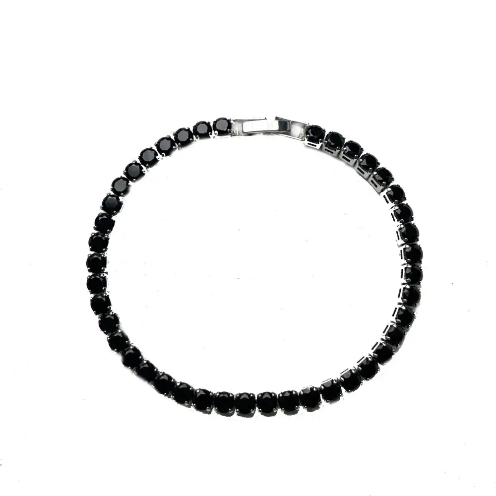 Iced crystal zirconia bracelets y2k - black19cm