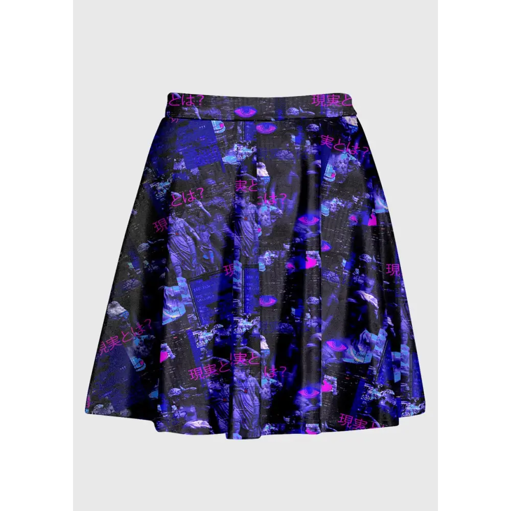 Illusion weirdcore high waist skirt for comfort and style