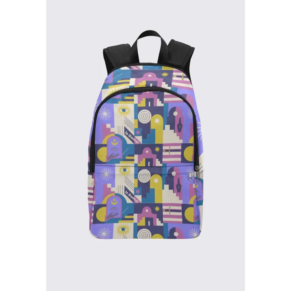 Abstract town backpack with unique design and spacious compartments - one size - casual for adult (1659)