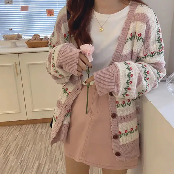 In the garden floral cardigan