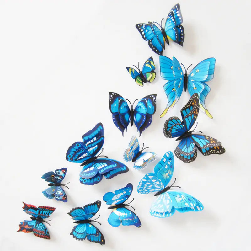 Indie butterfly stickers for y2k jacket and wall decor - blue - decorative