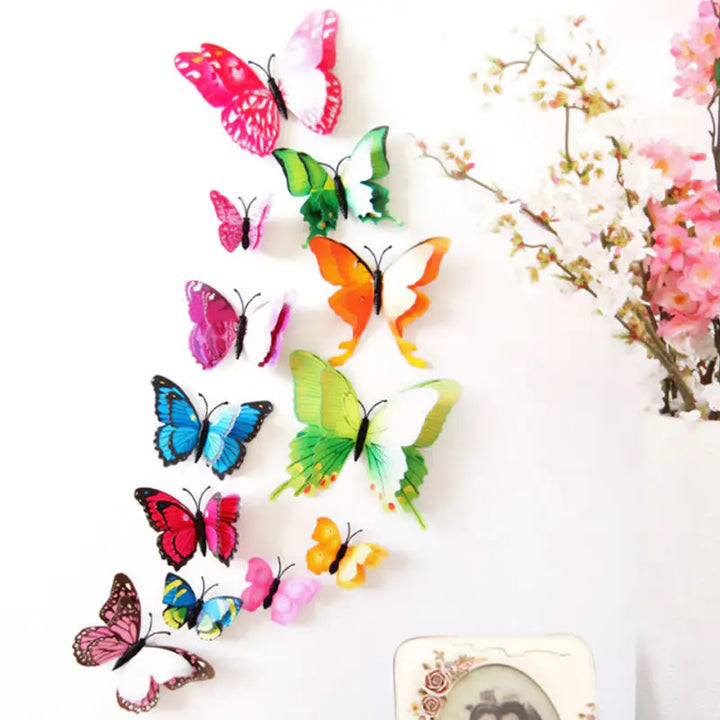 Indie butterfly stickers for y2k jacket and wall decor - multi - decorative