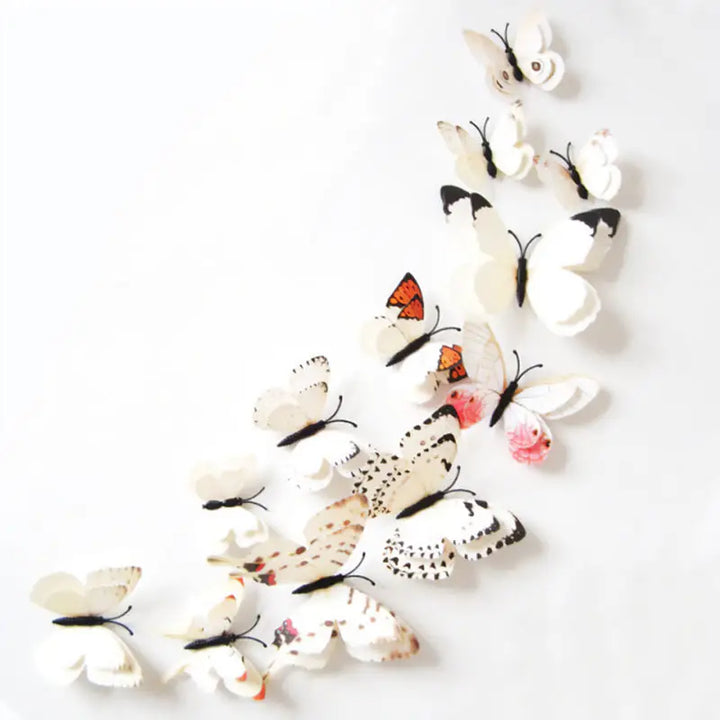 Indie butterfly stickers for y2k jacket and wall decor - white - decorative