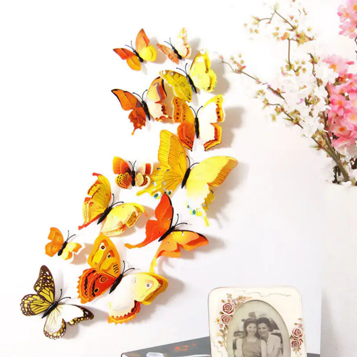 Indie butterfly stickers for y2k jacket and wall decor - yellow - decorative