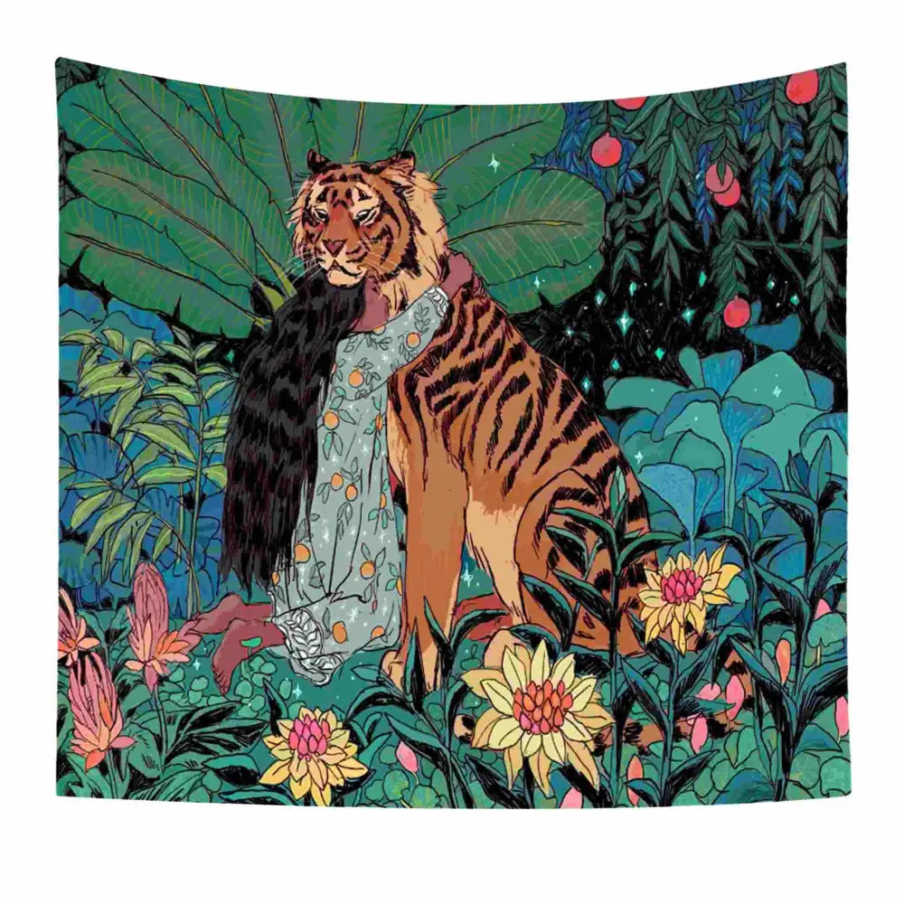 Into the jungle tapestry for aesthetic style lovers - 150x100 cm / 59.1x39.4