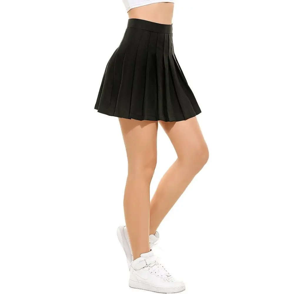 High waisted y2k inner skirt with side button and zipper closure - women skirts