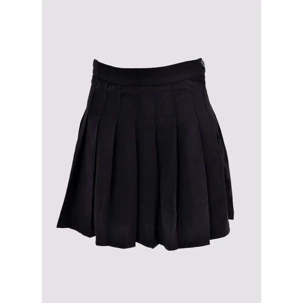 High waisted y2k inner skirt with side button and zipper closure - xs / black - women skirts