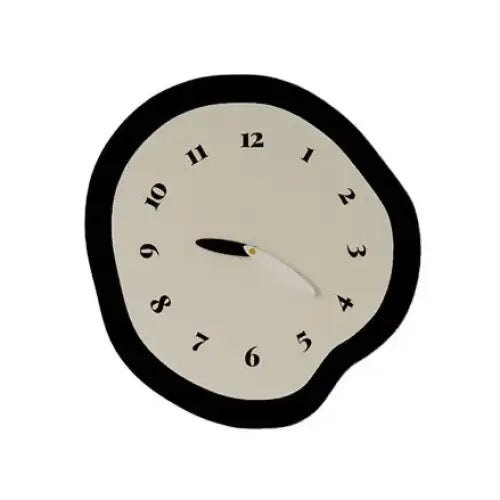 Irregular shape wall clock for a quirky decor accent - without pendulum