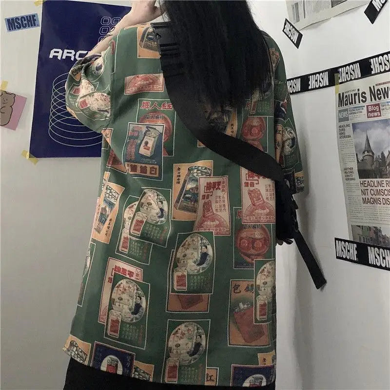 Japanese figure print shirt