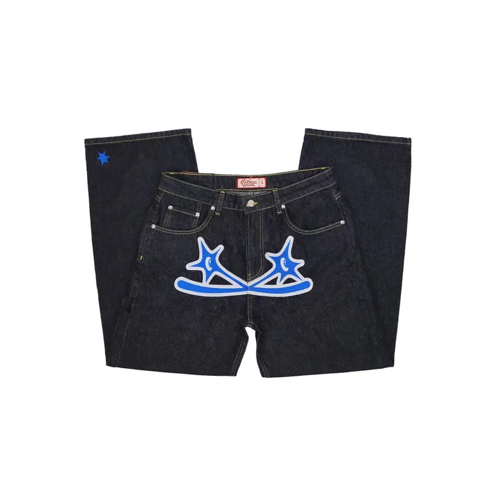 Jean grunge y2k pour un style streetwear - bleu / s