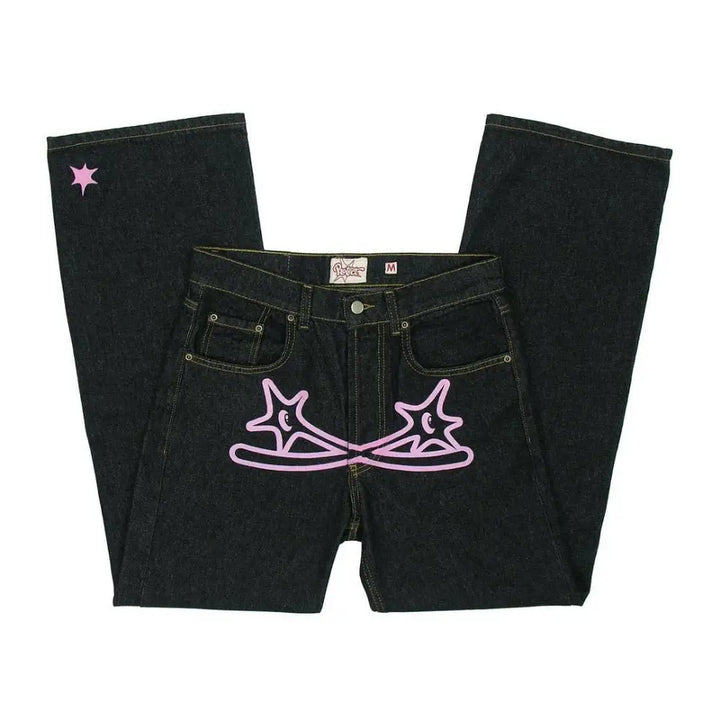 Jean grunge y2k pour un style streetwear - violet / s