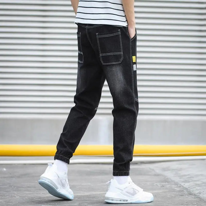 Jean jogger slim fit homme avec chevilles élastiquées