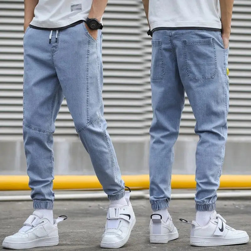 Jean jogger slim fit homme avec chevilles élastiquées