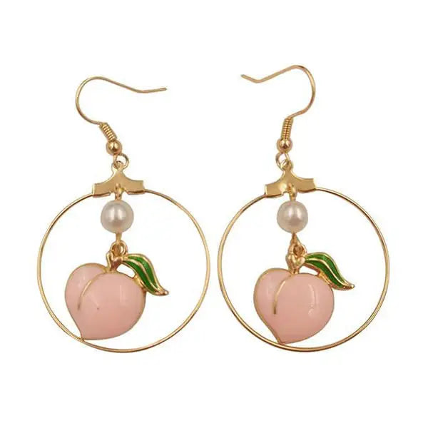 Just peachy earrings - standart / pink - earrings