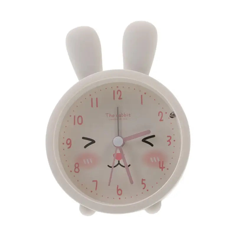 Kawaii bunny alarm clock for a fun start to your day - white