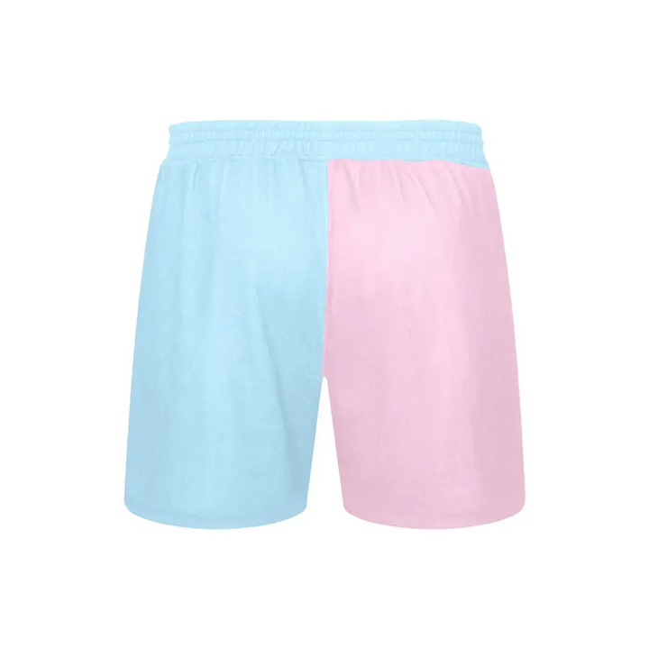 Kawaii color block soft fabric men’s unisex shorts for all-day wear - mid-length casual (l50)