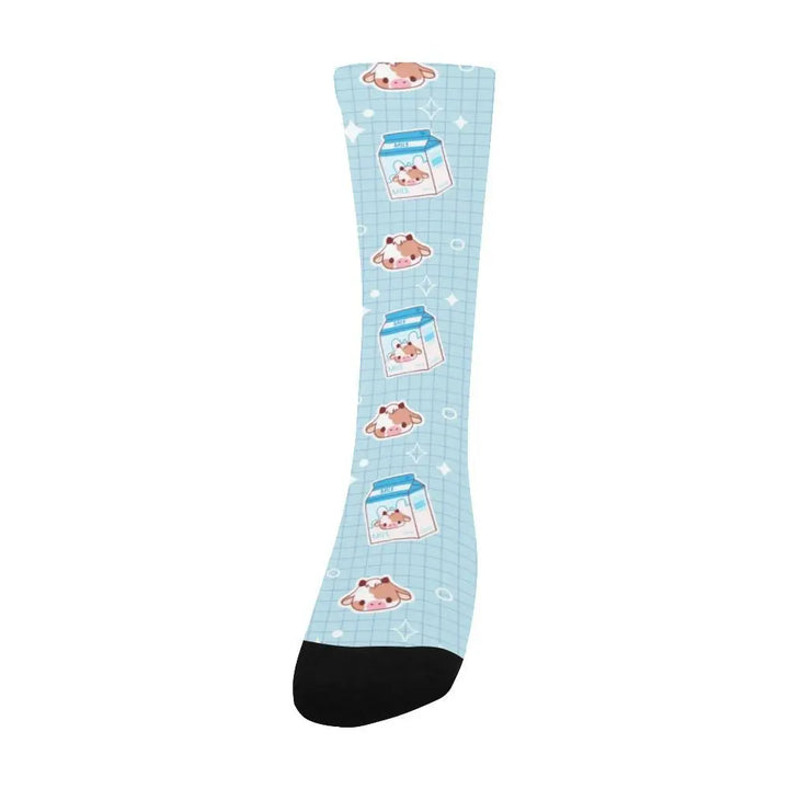 Kawaii cow socks for comfortable all-season style - one size - men’s custom