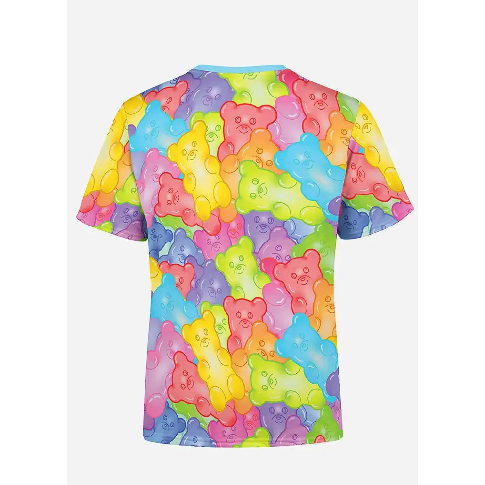 Unisex y2k all over print t-shirt in soft polyester spandex - t-shirt