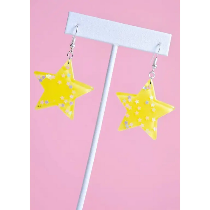 Kawaii magic star earrings handmade acrylic jewelry