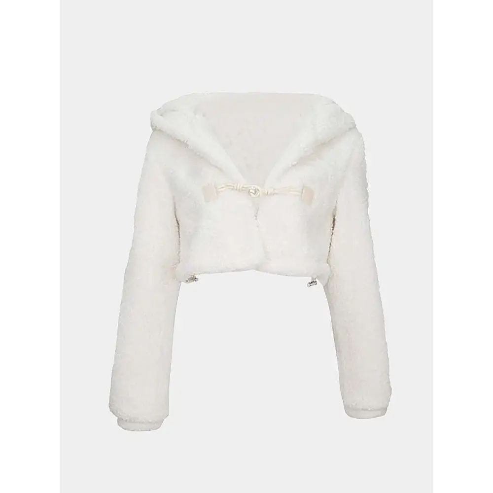 Y2k inspired mini skirt with full zip closure in polyester - l / white mao coat