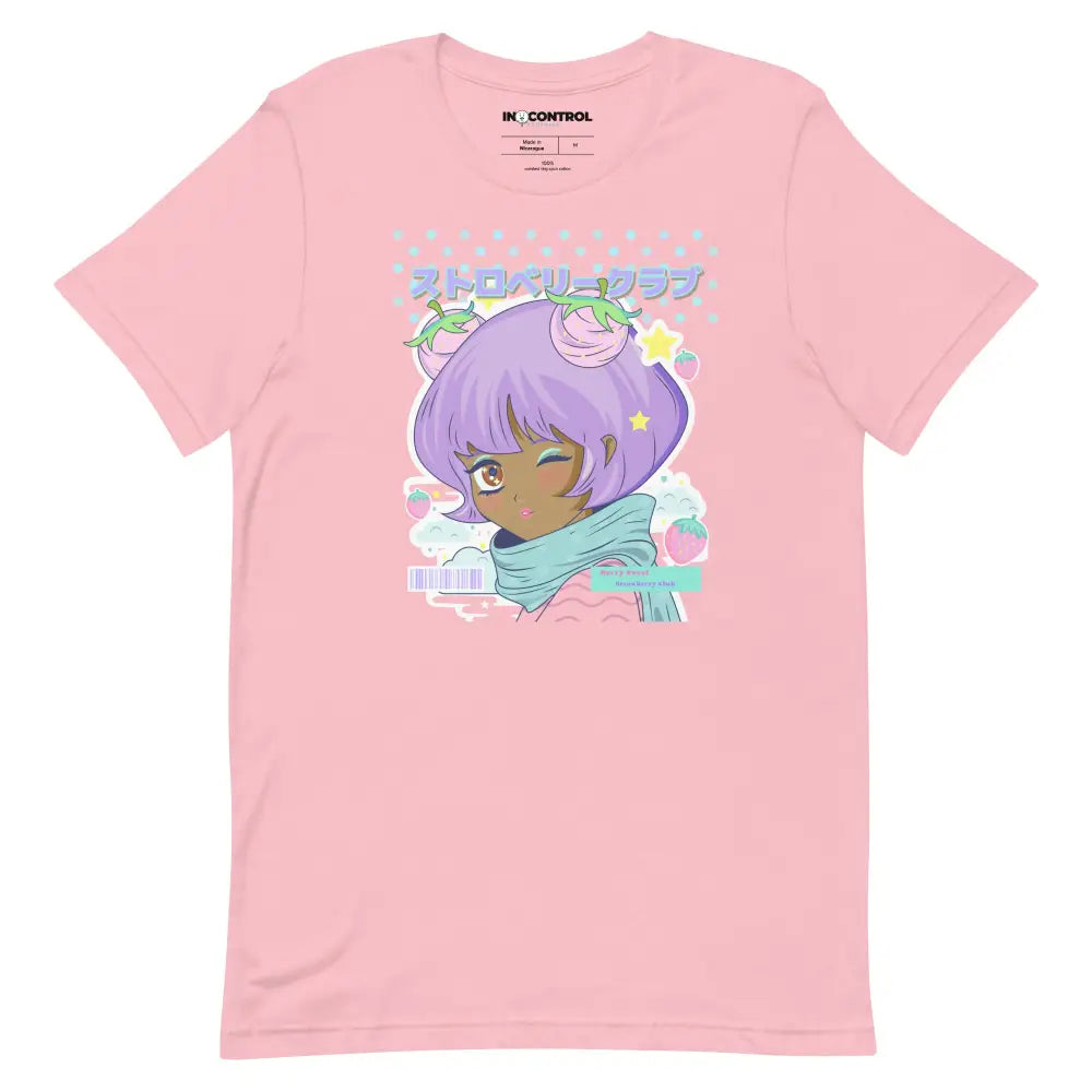 Kawaii anime t-shirt for y2k style lovers - pink / s - t-shirts