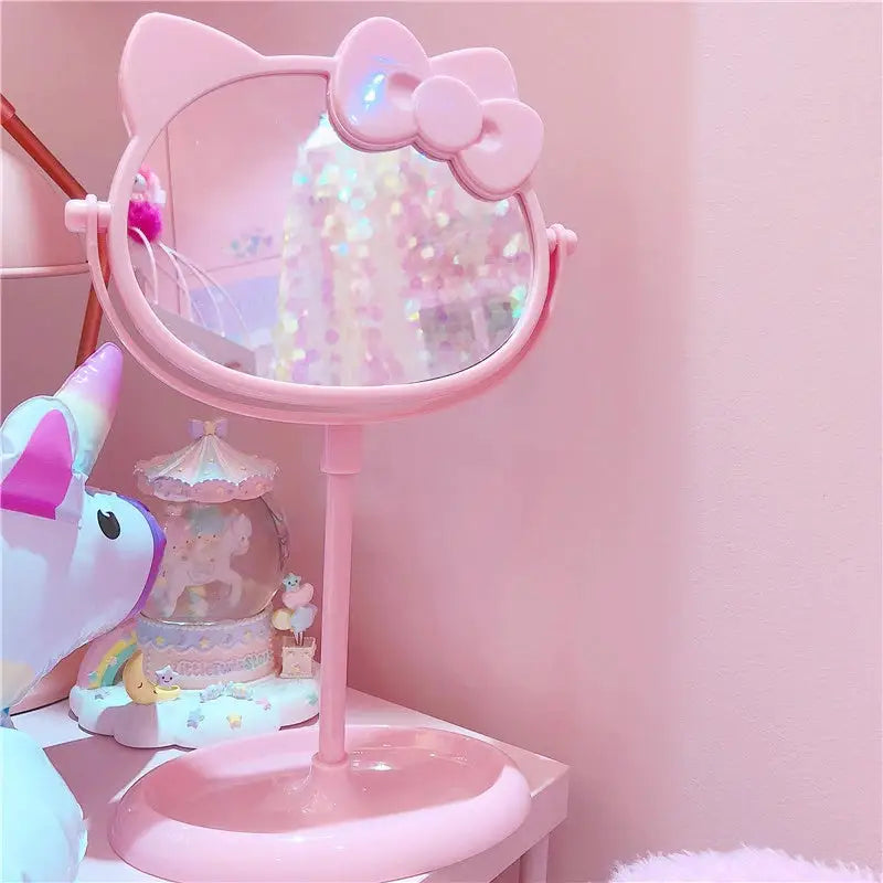 Kawaii style mirror for cute desk and bedroom decor